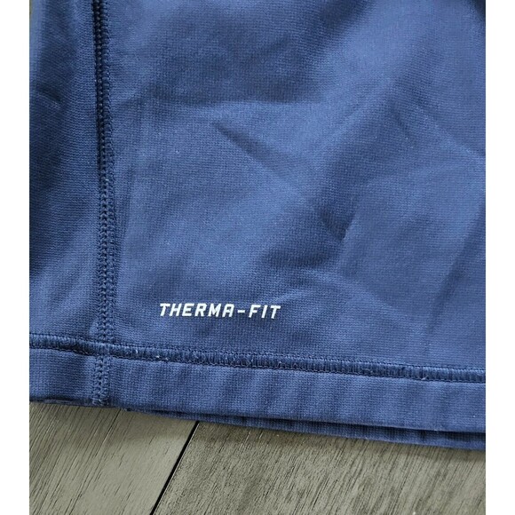 Nike Shirt Mens Blue Therma Fit 1/4 Zip Long Sleeve Pullover Medium Athleisure - Picture 6 of 7
